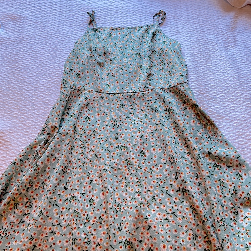 Blue floral dress